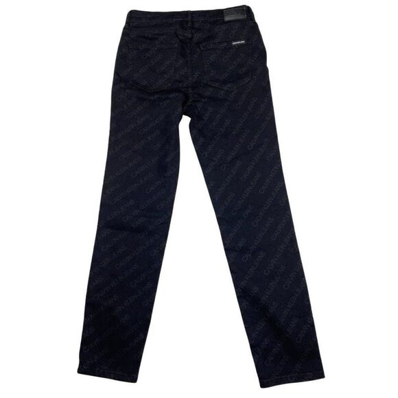 Calvin Klein Ankle Jean Jeggings Juniors' 26 Black‎ Stretchy Mid Rise Logo NEW - Picture 6 of 12